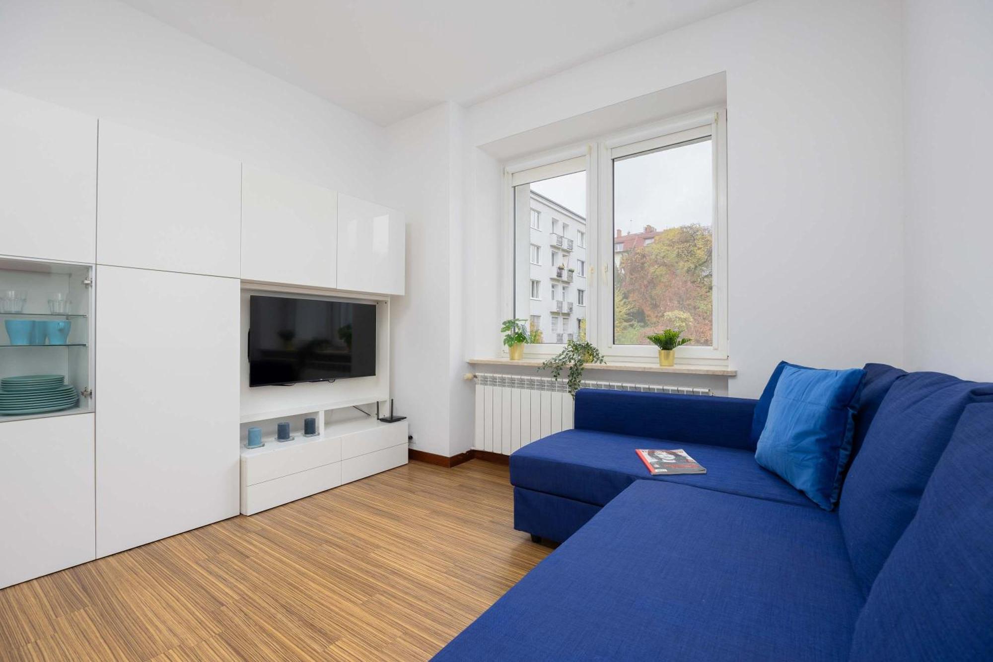 Mokotow Modern With Desk For Remote Work By Renters Warschau